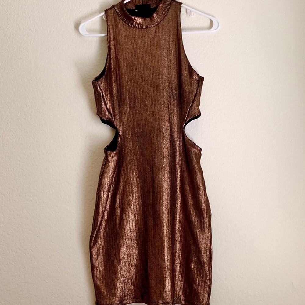 Topshop Metallic Dress